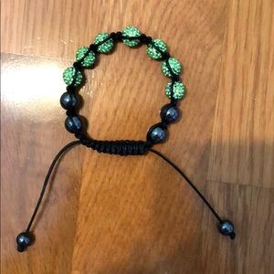 Beaded Green Alex and Ani Adjustable Bracelet